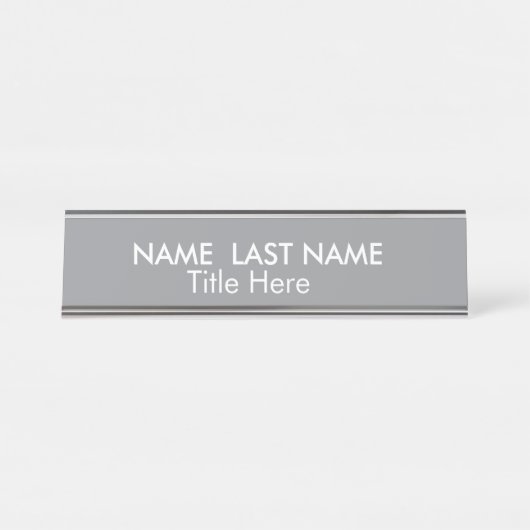 Porte-nom Pour Bureau Sleek Simple  Custom Desk  (Devant)