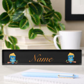 Porte-nom Pour Bureau Sleepy Owl Thunder_Cove