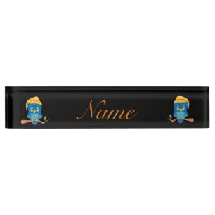 Porte-nom Pour Bureau Sleepy Owl Thunder_Cove