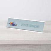 Porte-nom Pour Bureau Snail de fusée (Devant)