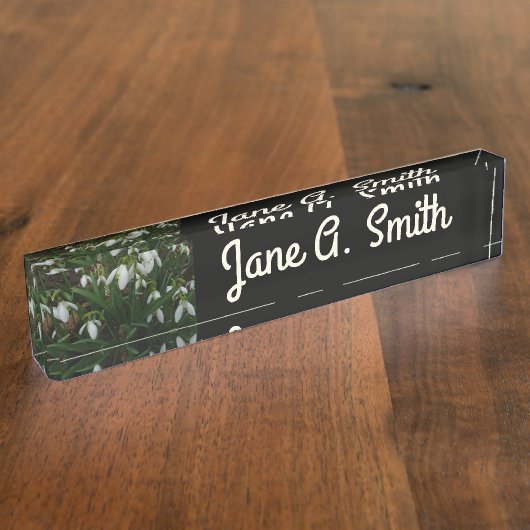 Porte-nom Pour Bureau Snowdrops I (Taille)