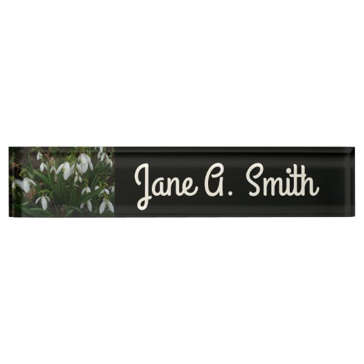 Porte-nom Pour Bureau Snowdrops I (Devant)