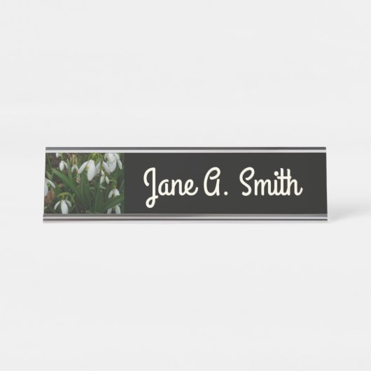 Porte-nom Pour Bureau Snowdrops I (Devant)