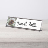 Porte-nom Pour Bureau Snowy Pine Cone I (Devant)