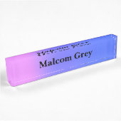 Porte-nom Pour Bureau soleil rose bleu