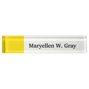 Porte-nom Pour Bureau Solid Color : Yellow