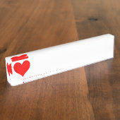 Porte-nom Pour Bureau Solide Rouge Rouge mignon Coeur (Taille)