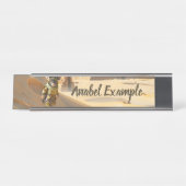 Porte-nom Pour Bureau Souris exploratrice du désert Steampunk (Devant)