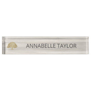 Porte-nom Pour Bureau Spa naturel