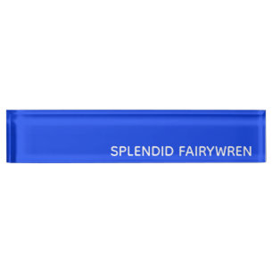 Porte-nom Pour Bureau Splendid Fairywren Blue Colour