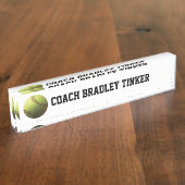 Porte-nom Pour Bureau Sports jaunes du base-ball (Taille)