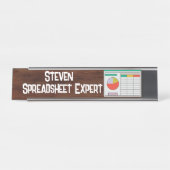 Porte-nom Pour Bureau Spreadsheet Expert - fun, nouveauté (Devant)