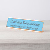 Porte-nom Pour Bureau Spreadsheet Sorcerer Blue (Devant)