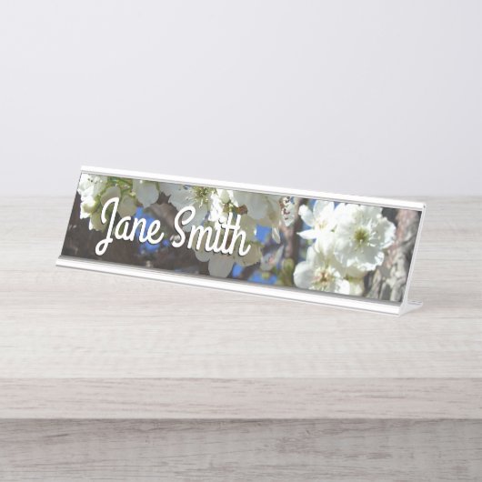 Porte-nom Pour Bureau Spring Flowering Pear Tree (Devant)