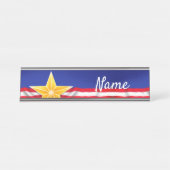Porte-nom Pour Bureau Star vétéran (Devant)