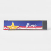 Porte-nom Pour Bureau Star vétéran (Devant)