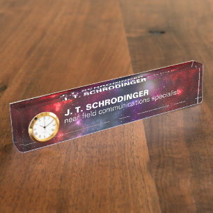 Porte-nom Pour Bureau Starfield avec poussière cosmique multicolore