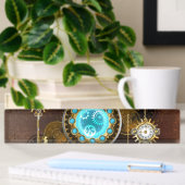 Porte-nom Pour Bureau Steampunk Rusty Background