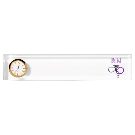 Porte-nom Pour Bureau Stéthoscope de RN de soins (Devant)