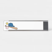 Porte-nom Pour Bureau Stuart de baseball (Devant)