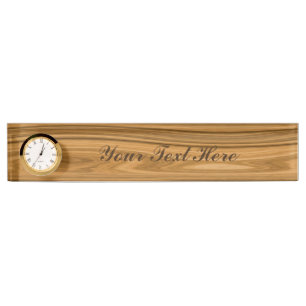 Porte-nom Pour Bureau Style en bois élégant de grain