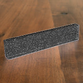 Porte-nom Pour Bureau Style en pierre noir moderne - l'espace (Taille)