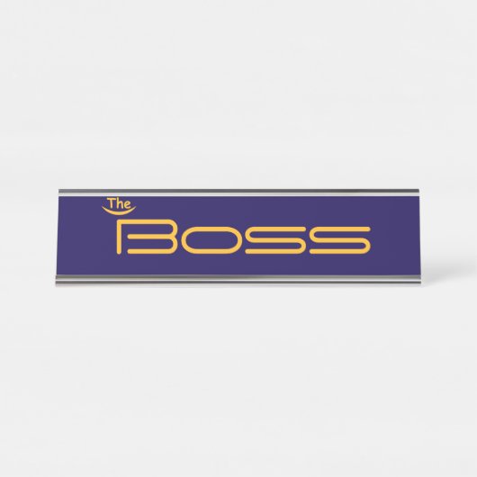 Porte-nom Pour Bureau Style Gold Le BOSS (Devant)