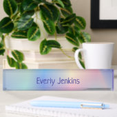 Porte-nom Pour Bureau style hologramme de nom monogramme