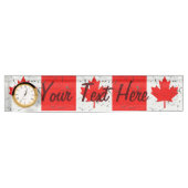 Porte-nom Pour Bureau Style Peinture de la feuille d'érable rouge du Can (Devant)