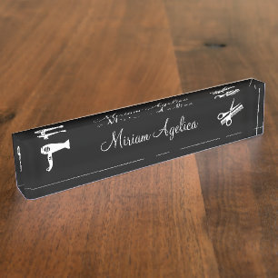 Porte-nom Pour Bureau Styliste en coiffure de professionnel de beauté