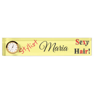 Porte-nom Pour Bureau Styliste et Barbers Nail Salon Nameplaques