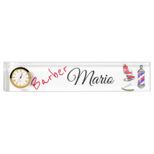 Porte-nom Pour Bureau Styliste et Barbers Nail Salon Nameplaques