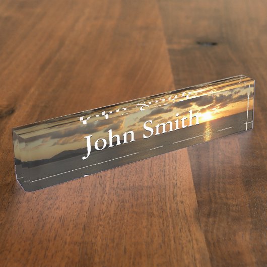 Porte-nom Pour Bureau Sunrise aux îles Virgin (Taille)