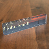 Porte-nom Pour Bureau Sunset Clouds and Sailboat Seascape (Taille)