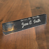 Porte-nom Pour Bureau Sunset Through Palm Fronds (Taille)