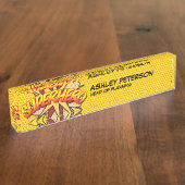 Porte-nom Pour Bureau SUPERHERO Fun Retro Comédie livre (Taille)