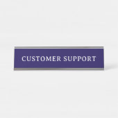 Porte-nom Pour Bureau SUPPORT CLIENTÈLE | Moderne Professionnel (Devant)