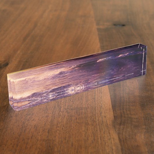 Porte-nom Pour Bureau Sur l'horizon du Fractalscape infini (Taille)