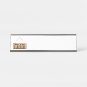 Porte-nom Pour Bureau Sweet Home Alabama
