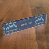 Porte-nom Pour Bureau SWITZERLAND - plaque de bureau personnalisée (Taille)