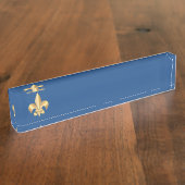 Porte-nom Pour Bureau Symbole de Fleur de Lis (Taille)