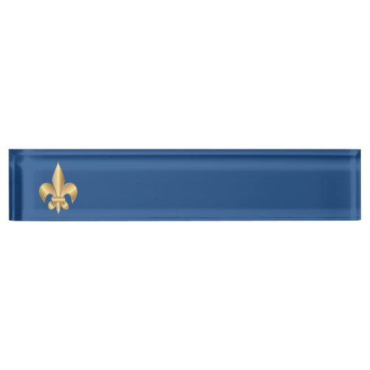 Porte-nom Pour Bureau Symbole de Fleur de Lis (Devant)