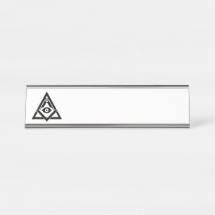 Porte-nom Pour Bureau symbole de la franc-maçonnerie