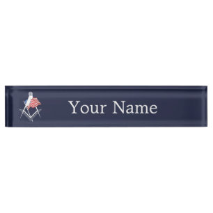 Porte-nom Pour Bureau Symbole de la franc-maçonnerie américaine