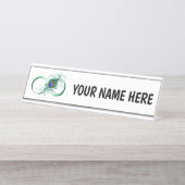 Porte-nom Pour Bureau Symbole de l'Infinity (Devant)