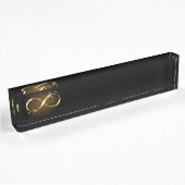 Porte-nom Pour Bureau Symbole d'infini doré