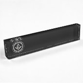 Porte-nom Pour Bureau Symbole franc-maçonnerie