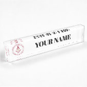 Porte-nom Pour Bureau Symbole franc-maçonnerie