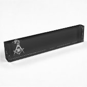 Porte-nom Pour Bureau Symbole franc-maçonnerie