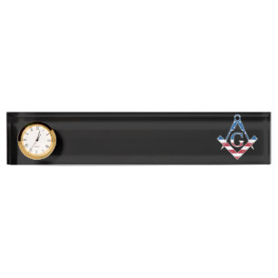 Porte-nom Pour Bureau Symbole Freemasonic des États-Unis